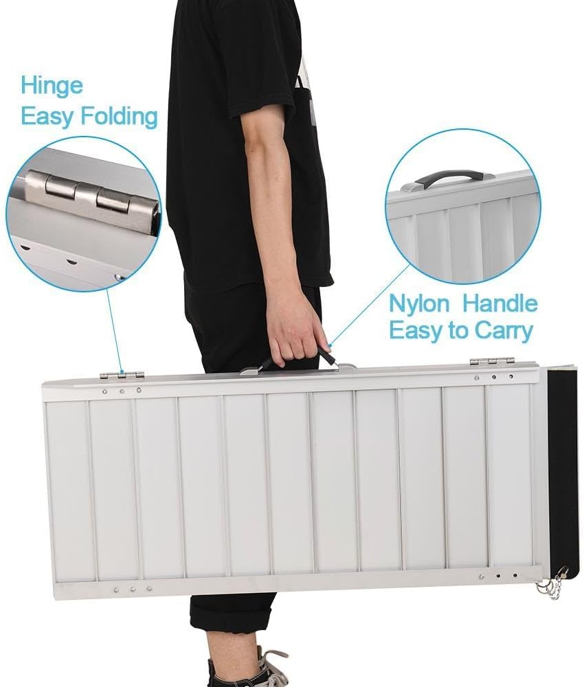 3FT Wheelchair Ramp Non-Slip Portable Aluminum Alloy Ramp, Thresholds Ramp, 800 lbs Weight Capacity, Suitable for Stairs Steps Home Pets Doorways